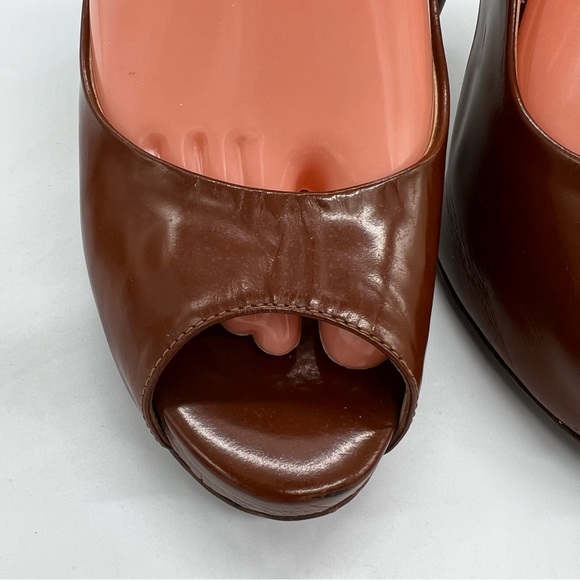 Fendi Brown Peep-toe Heels - Picture 5 of 9